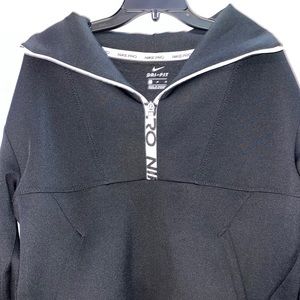nike pro cropped quarter zip